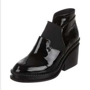 Robert Clergerie Black Patent Leather Booties